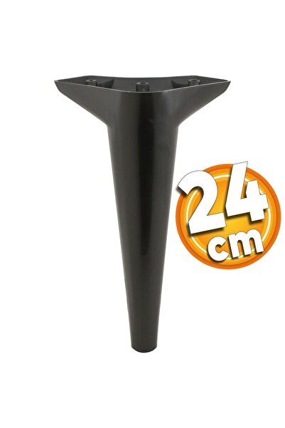 Badem10 Aspen Mobilier de lux Canapea Fotoliu Unitate TV Consolă Picior Picioare 24 Cm Picior Negru (4 BUC.)