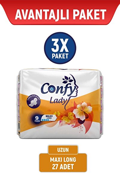 Confy Lady Sanitary Pad Maxi Long 27 Pieces