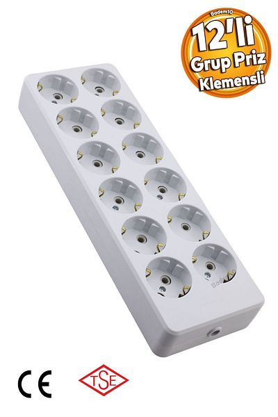 Badem10 12 Pieces Group - Terminal and Grounded Plug Socket, Coupler Twelve Wireless Socket