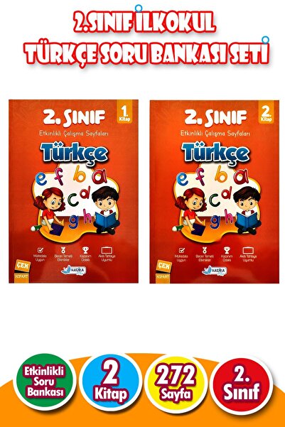 Harika Kitap 2.Sınıf İlkokul Türkçe Soru Bankası Seti - 2 Kitap - 272 Sayfa