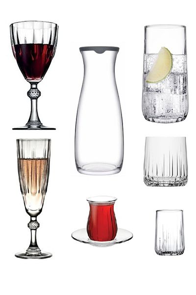 Paşabahçe Diamond Nova Water and Deer Set - 43 PIECES