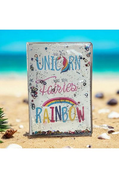 Eren Ofis Large Size Glittery and Watery Cover Themed Model Notepad Lined Undated