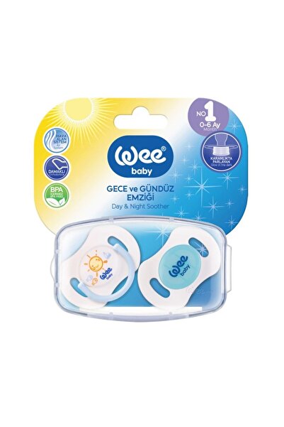 Wee Baby Gece Ve Gündüz Emziği No:1 0-6 Ay Mavi