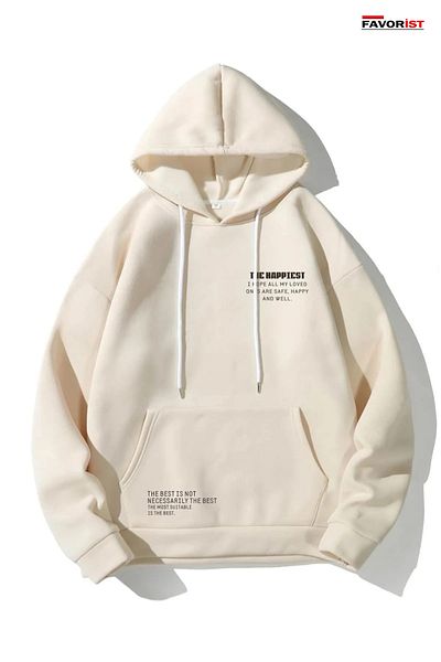 FAVORİST Φούτερ με κουκούλα UNISEX Oversize - Happiest Printed