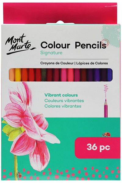 Mont Marte Set of 36 Colorful MM Pen Signature