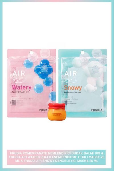 FRUDIA Pomegranate Moisturizing Mask - Frudıa Air Snowy Balancing + Air Watery Balm