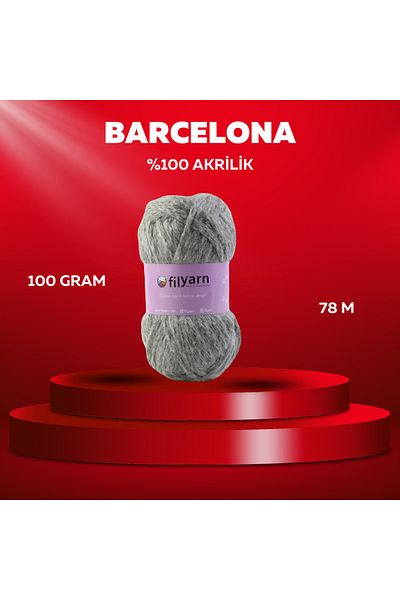 Filyarn Barcelona - Κομψό Σετ Πλεκτό Σχοινί: Γάντια, Μπερέ, Σάλι, Πουλόβερ, Πόντσο, Ζακέτα και Φουλάρι