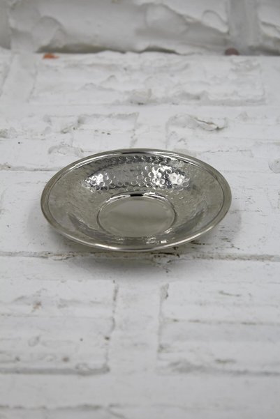 TURNA BAKIR Turna Copper Otağ Hand Forged Tea Plate Nickel Turna0513-2
