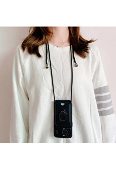 AKSEFİZZ Redmi Note 13 Pro Plus Uyumlu Uyumlu Kılıf İpli Tasarım Kart Bölmeli...