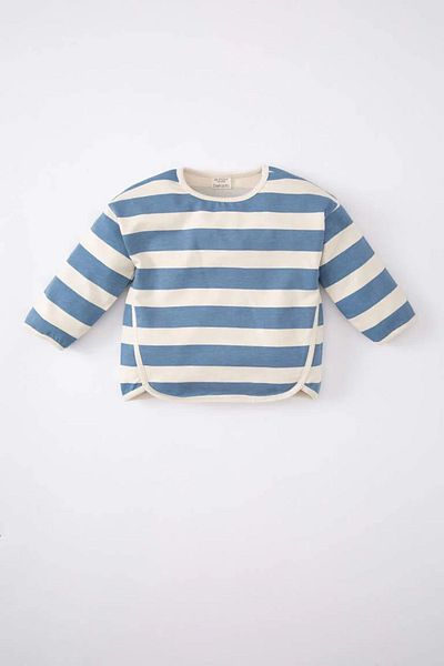 DeFacto Striped Crew Neck Sweatshirt for Baby Girl - C2402a524sp