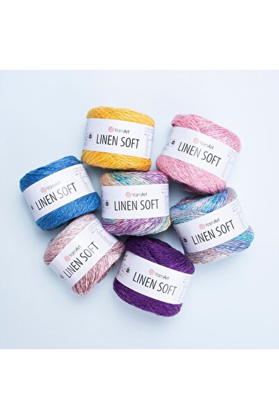 Yarnart Μπλούζα από απαλό λινό ελαφρύ και βαμβακερή ζακέτα - 7324