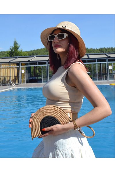 CARPELLA HOME Bohemian Style Zippered Jute Wallet - Washable Women's Bag