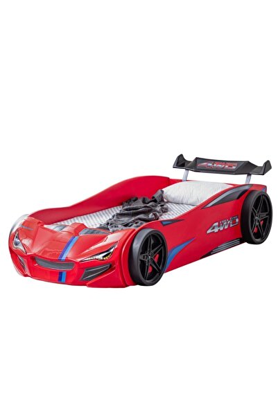 Setay Arabalı Yatak, Merso Rüzgarlıklı Ledli Arabalı Yatak - Kırmızı