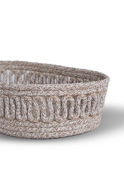 KAAN HOME TEKSTİL Kaan Home - Oval Jute Bread Basket, Hand Woven