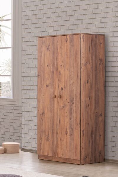 Setay Gardırop, Asya 2 Kapaklı Dolap - Ceviz