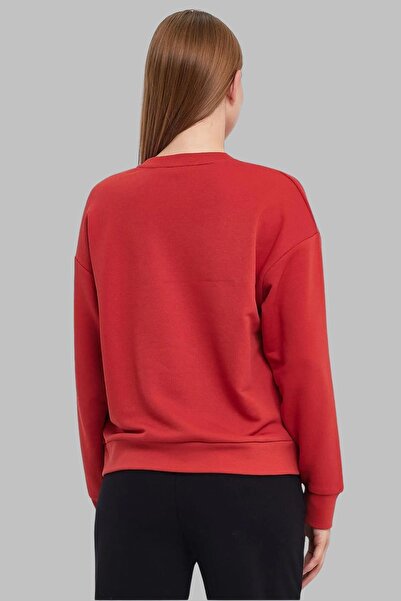 Nyda Collections Unisex Oversize Uzun Kollu Atatürk Baskılı Bisiklet Yaka Kapüşonsuz Şardonlu Sweatshirt Pamuk