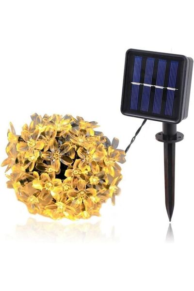 Toptanhane 50 Ledli Solar Çiçekli Bahçe Aydınlatma Dekorasyon Güneş Enerjili ...