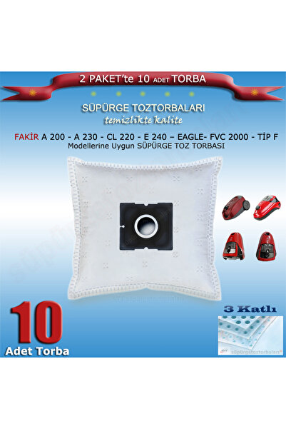 STT Sac de praf potrivit pentru aspirator FAKIR A 200 - A 230 - CL 220 - E 24...