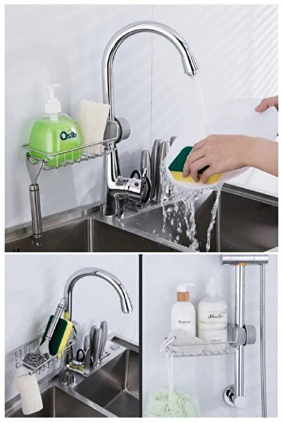 Toptanhane Οργανωτής κουζίνας και μπάνιου Σιδερένιο ράφι μονής στρώσης Σαπουν...