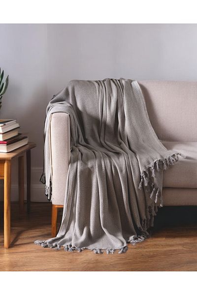 Lux Touch Lina Gray Cotton Tufted Sofa Cover - 170 X 210 cm Sofa Sofa Bed Divan Cover