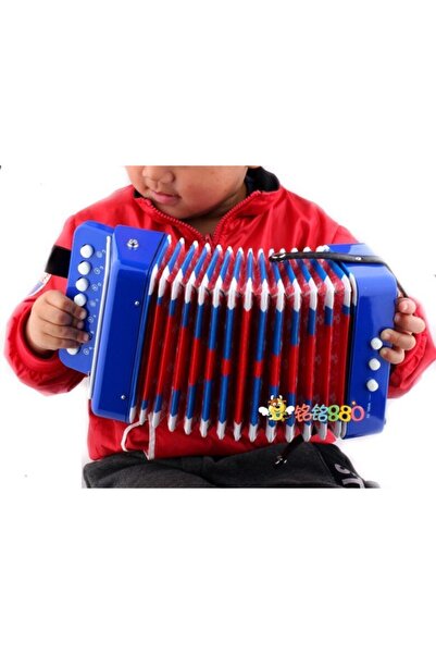 HONER 3 Bas Mavi Renk Körüklü Çocuk Boy Mini Akordeon Çerkez Mızıkası