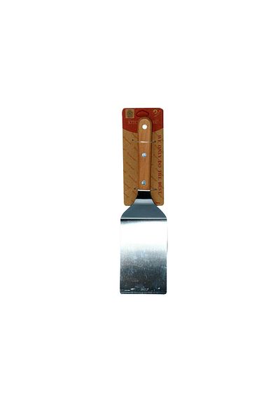AL-Sahah Spoon Pastry Stainless Steel With Wooden Handle - Silver & Brown