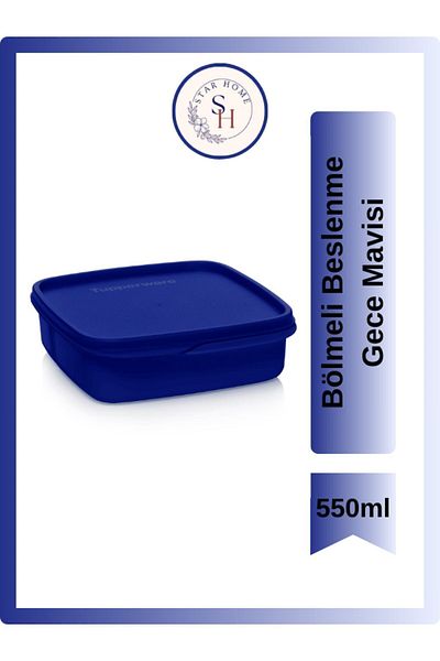 Tupperware Compartmented Nutrition Midnight Blue 550ml