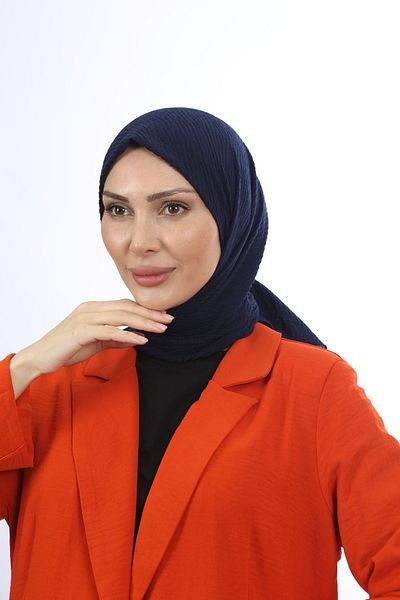 HAR-UM Ticaret الحجاب المرأة ميو كاز وشاح الأزرق الداكن