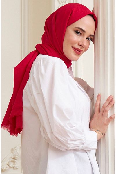 Mides scarf Bamboo Kraş Shawl Μοντέλο-κόκκινο