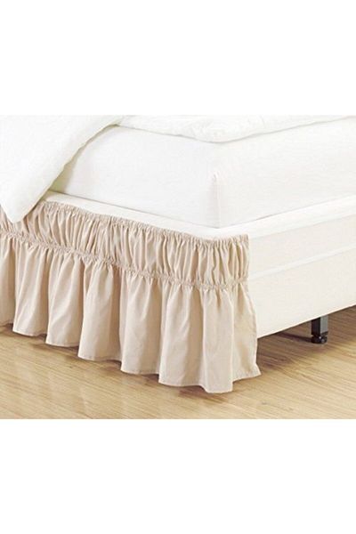 METİNEV Beige Base Skirt - Double Sliding, Cotton Satin