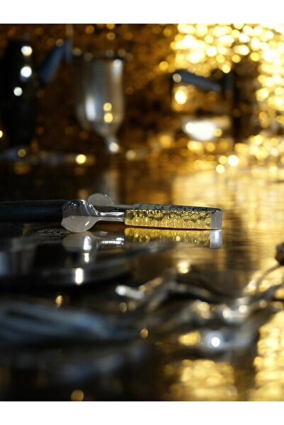 Tiamo Petek Paslanmaz Çelik Şeker Maşası Gold