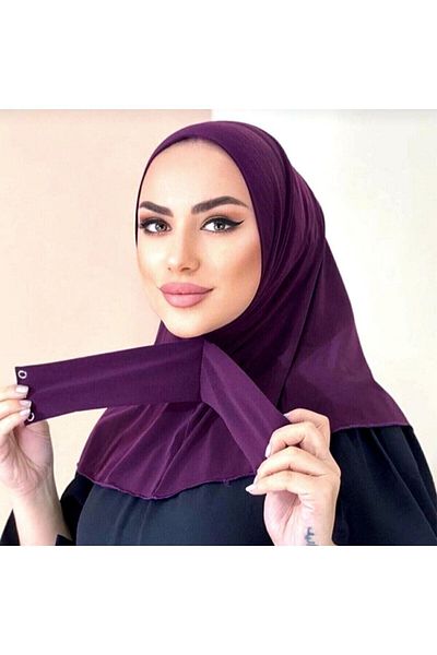 avzen şal Hijabchi Women's Hijab Snap Neck Collar Hijab Bonnet Model Scarf Shawl