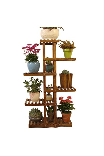DEMBEY AHŞAP ATÖLYE Ahşap Çiçeklik Kitaplık Saksılık Balkon Bahçe Standı