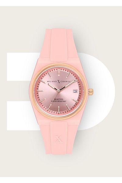 Milano X Change 3 Atm Waterproof Polycarbonate Case - Silicone Cord Women's Wristwatch