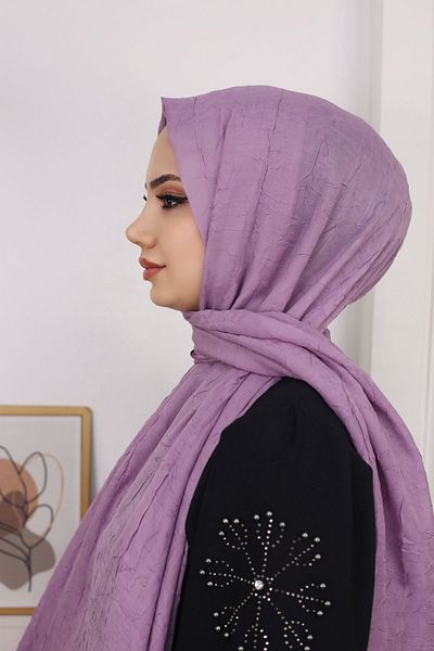 HAR-UM Ticaret Hijab γυναικείο φουλάρι μπαμπού σάλι λιλά