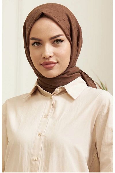 Mides scarf Μπαμπού Kraş Shawl Model Brown