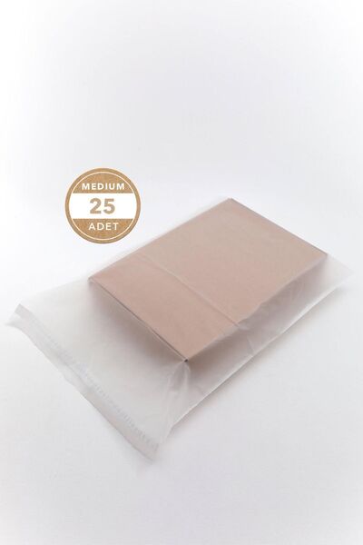 AkalBatu 25'li Şeffaf Buzlu Kargo Poşeti - 33x37x7 Cm