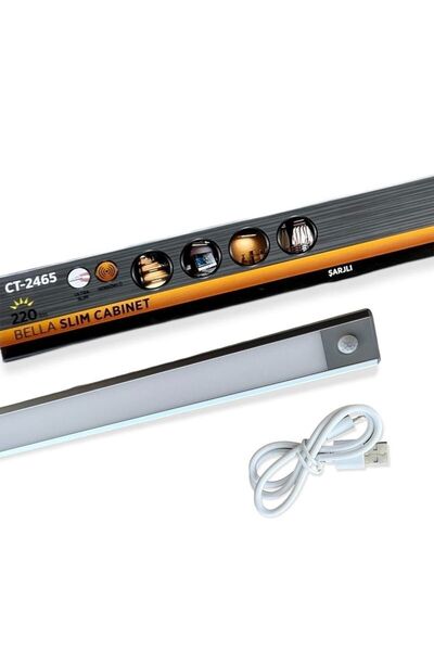 Cata 10 Watt Ledli Bella Cabinet Usb Şarjlı Sensörlü Armatür Ct-2464 Günışığı