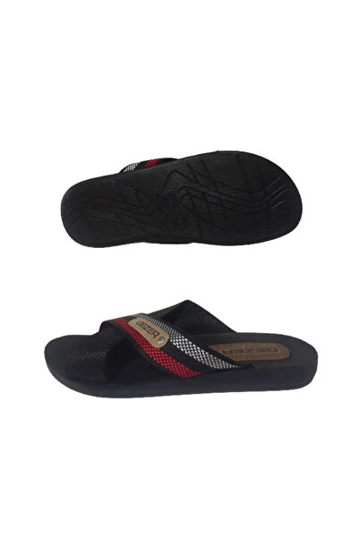 GEZER Ανδρικές μαύρες εξαιρετικά ελαφριές καθημερινές παντόφλες - Rope Gzrh97-797