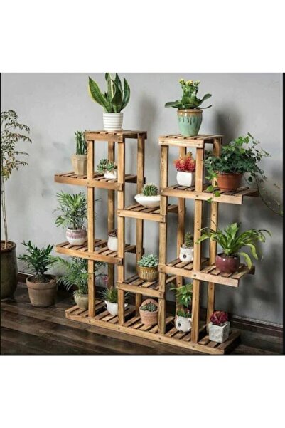 ÇAKIR MARKET Ahşap Saksılık Çiçeklik