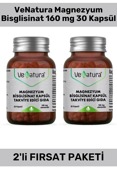 VeNatura Magnesium Bisglycinate 160 mg 30 Capsules - 2 Pieces