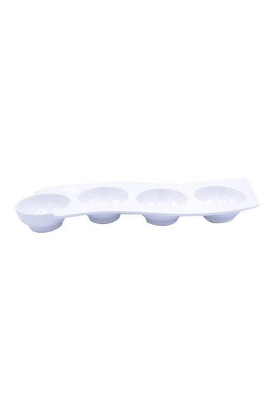 Bin-Shihoun Abomar White nut serving dish, 4 compartments, 35133.5