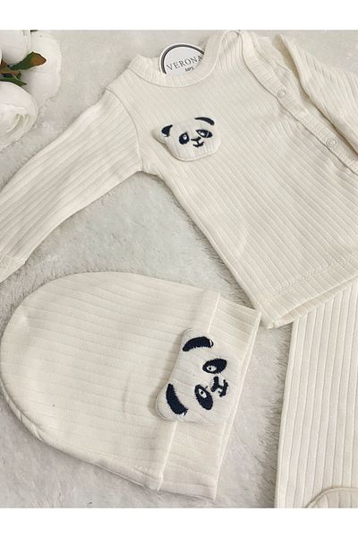 VERONA TARZ 3D Detailed Baby Girl Hospital Discharge Set - Newborn Outfit 0-3 Months 50-56cm Organic Cotton