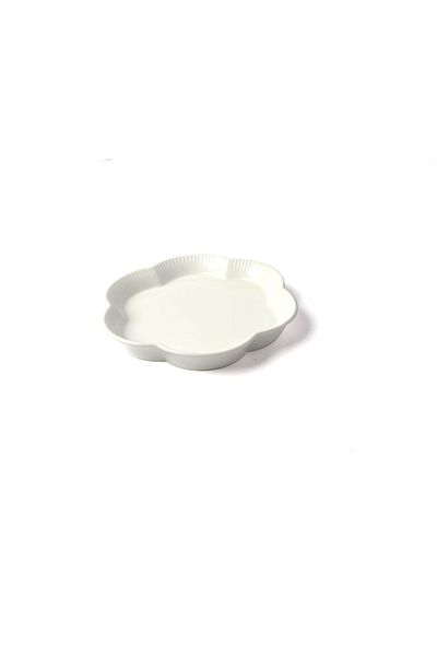 SQUALO Porcelain Serving Flat Plate In A Shape Of A Rose - White - 20.3cm - A24367