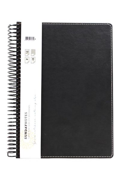 Gıpta A4 140 Sheets Checked - Sunday Notes Leather Cover Notebook