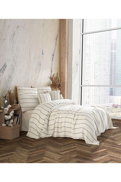destinyhometex Beige Ethnic Patterned Natural 4 Layer Multi Muslin 100% Cotton Double Bedspread 240x250cm