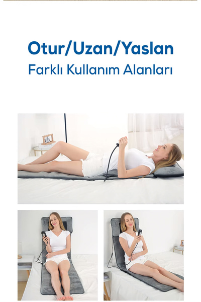 DEMPOWER Isıtmalı Masaj Matı - Tüm Vücut Masajı ve Rahatlatıcı Isı Terapisi