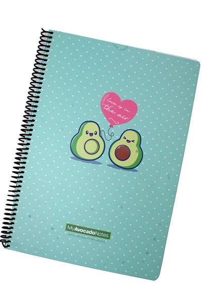 Gıpta Avocado A4 80 ورقة دفتر ملاحظات حلزوني مخطط - Love Is In The Air 5819