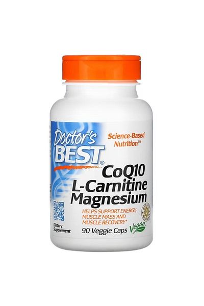 Doctor's Best Coq10 L Carnitine Magnesium, Unique Blend Veggie Caps, 90count