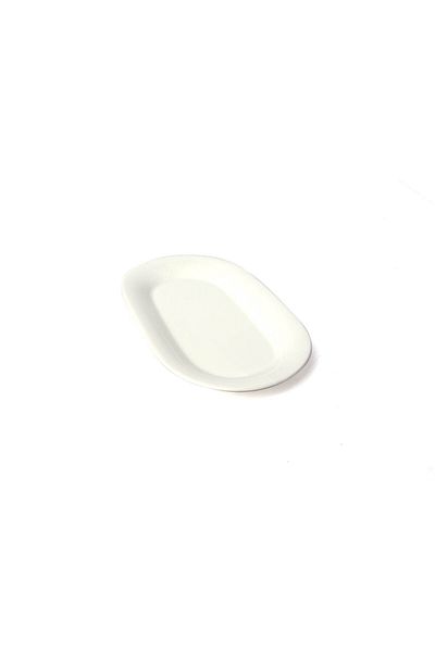 SQUALO Elegant Porcelain Serving Plate Flat Oval - White - 24cm - A24809